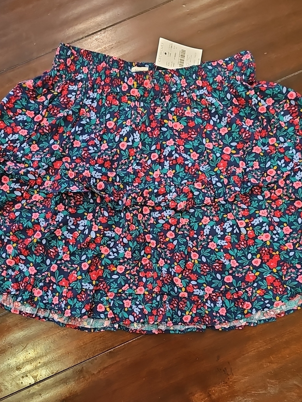 NWT Crewcuts Floral Tiered Ruffled Skirt - 12